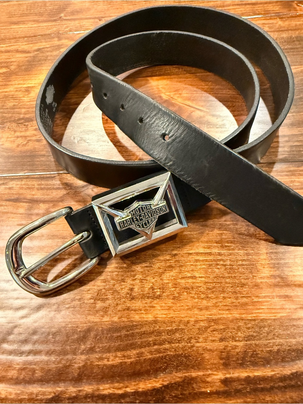 Harley-Davidson Black Leather Men's Belt 98465 98VM Size 2XL 44/46